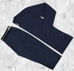 Herren Merino Langarm „Melbourne“ Navy -Normani 142875