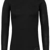 Damen Merino Langarm-Shirt „Mandurah“ Schwarz