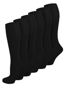 6 Paar Wellness-Kniestrümpfe Schwarz