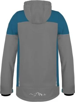 Kinder Softshelljacke „Galway“ Grau/Blau/Rot -Normani 143086