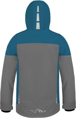 Kinder Softshelljacke „Galway“ Grau/Blau/Rot -Normani 143087