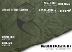 Schlafsack-Regenüberzug „SleeBag“ (RV Rechts) Oliv -Normani 143592