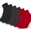 4 Paar Homesocks Mit Frotteesohle Und ABS Schwarz/Rot/Grau -Normani 143639