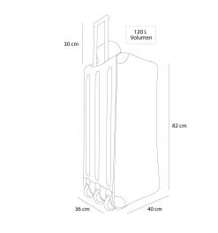 Reisetasche Mit 3 Rädern „Jumbus 120“ Schwarz -Normani 144368