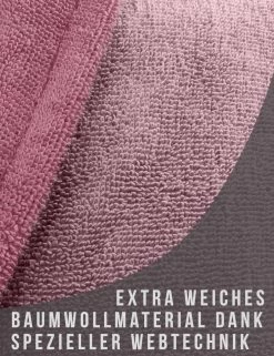 Unisex Baumwoll-Bademantel „Rob“ Rosa/Hellrosa 12 Unisex Baumwoll-Bademantel „Rob“ Rosa/Hellrosa -Normani 144382