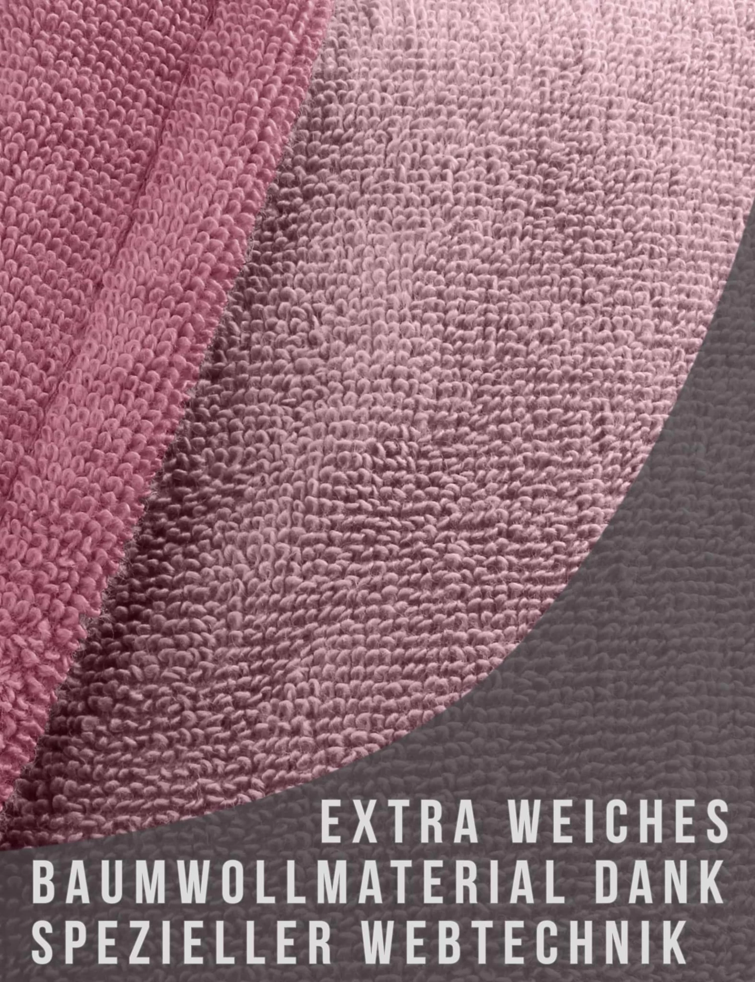 Unisex Baumwoll-Bademantel „Rob“ Rosa/Hellrosa 6 Unisex Baumwoll-Bademantel „Rob“ Rosa/Hellrosa – Bild 4