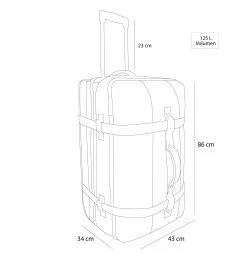 Reisetasche 125 L Mit 4 Kleidertaschen „Aurori 125“ Dunkelgrau/Rot -Normani 144488