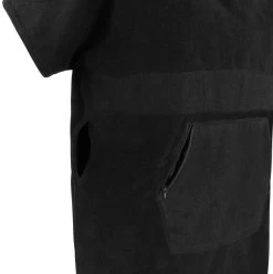 Surfer Poncho - Baumwoll Bademantel Mit Kapuze Schwarz -Normani 144493