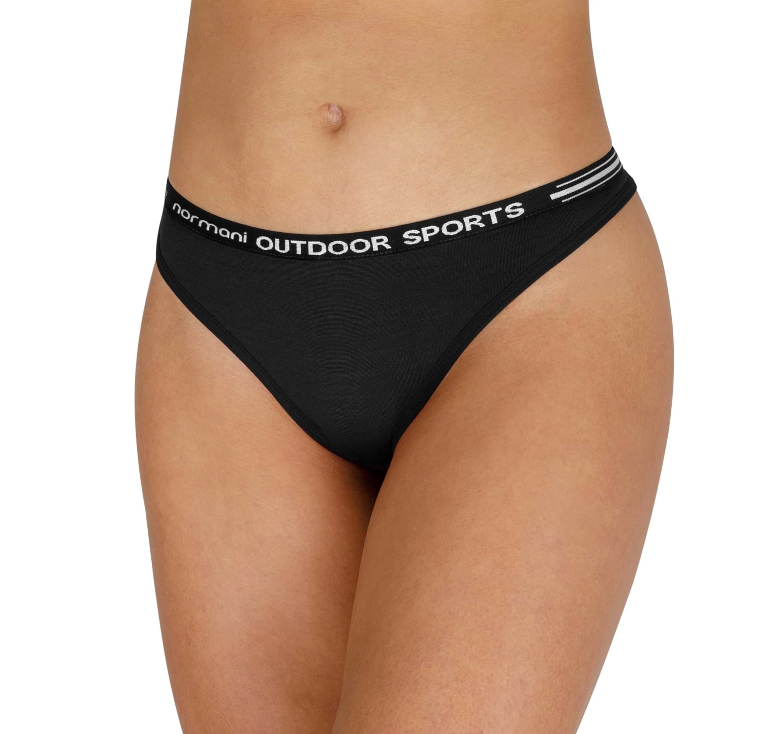 Damen Merino Tanga „Dubbo“ Schwarz 3 Damen Merino Tanga „Dubbo“ Schwarz
