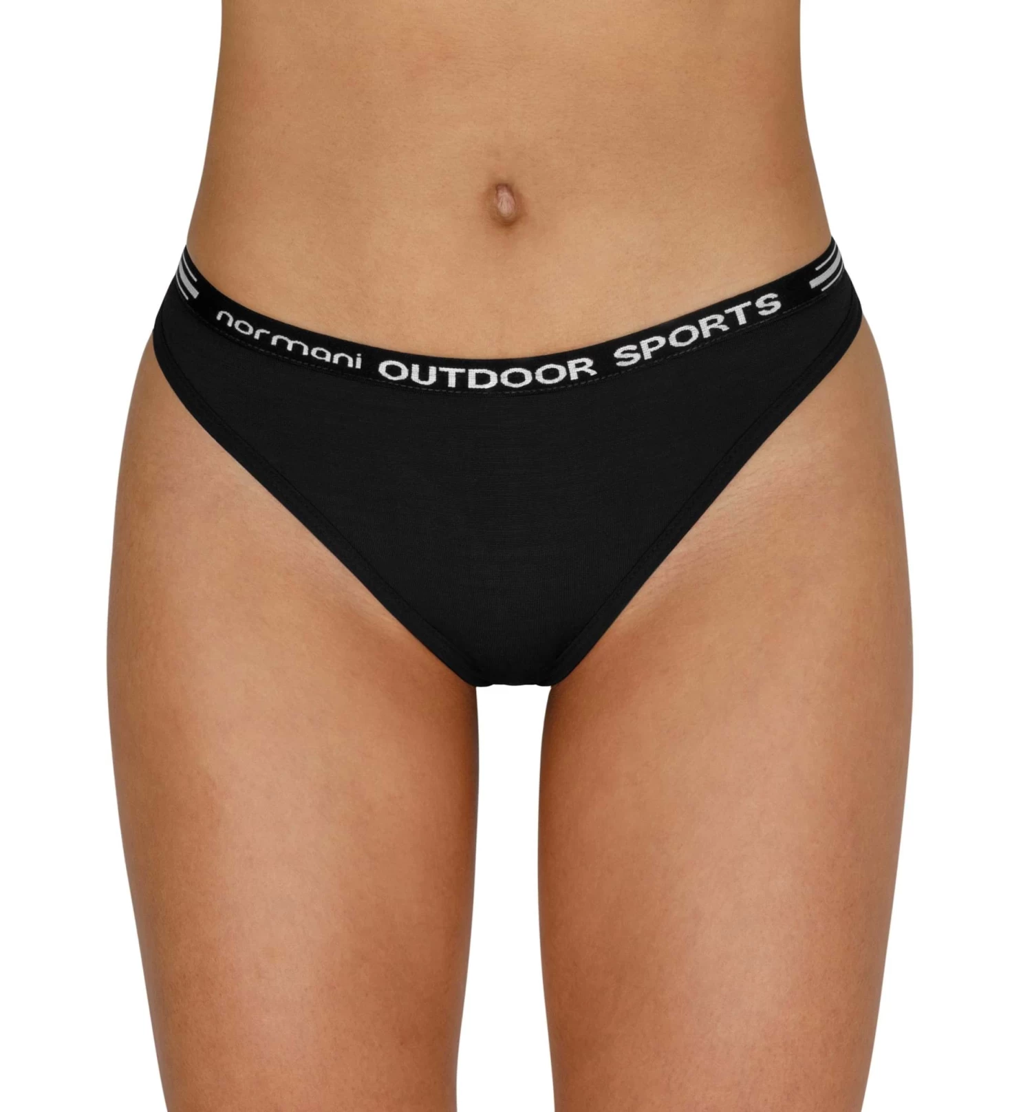 Damen Merino Tanga „Dubbo“ Schwarz 4 Damen Merino Tanga „Dubbo“ Schwarz – Bild 2