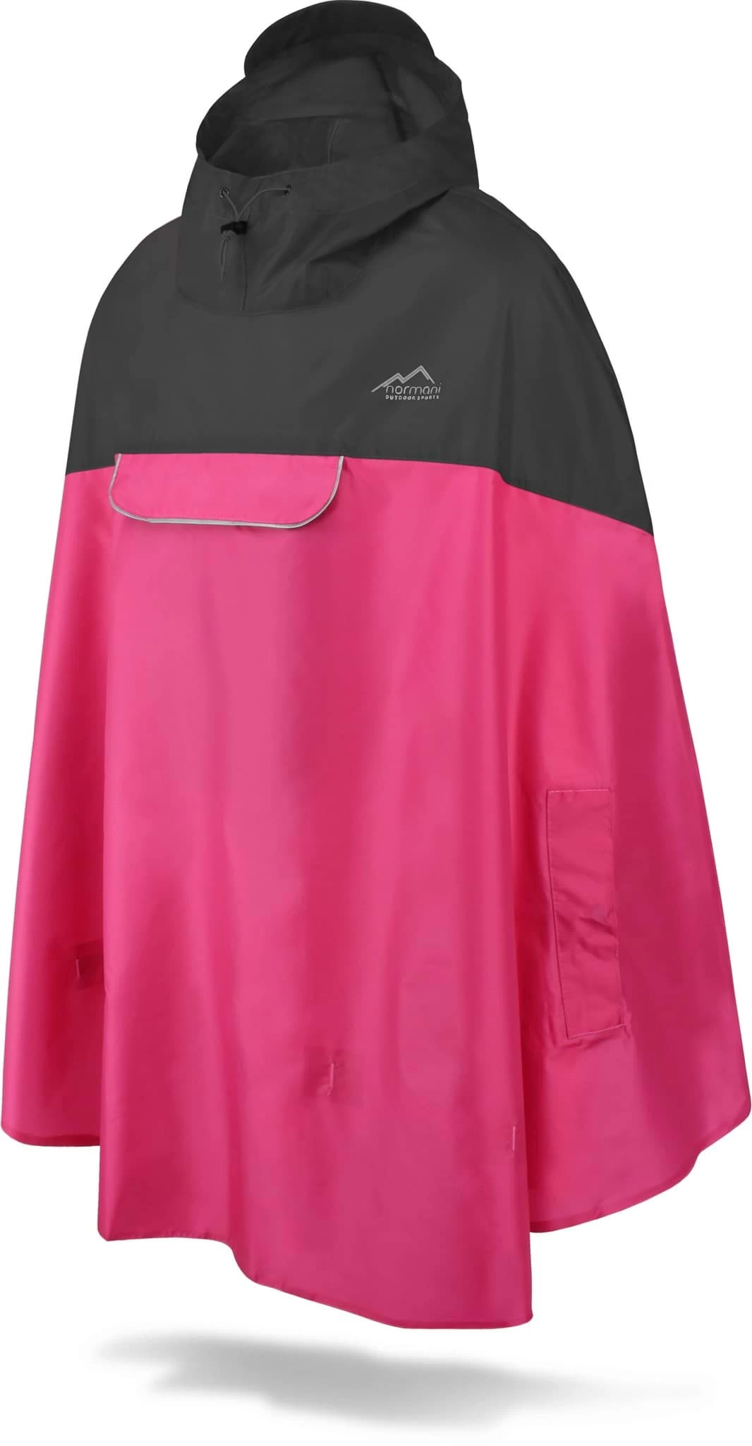Regenponcho „Cherrapunji“ Schwarz/Pink 3 Regenponcho „Cherrapunji“ Schwarz/Pink