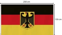 Fahne Länderflagge 150 Cm X 250 Cm Deutschland Mit Adler -Normani 145774