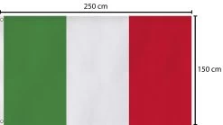 Fahne Länderflagge 150 Cm X 250 Cm Italien 7 Fahne Länderflagge 150 Cm X 250 Cm Italien -Normani 145791