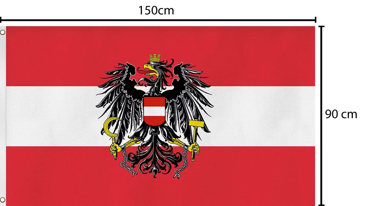 Fahne Länderflagge 90 Cm X 150 Cm Österreich 5 Fahne Länderflagge 90 Cm X 150 Cm Österreich – Bild 3