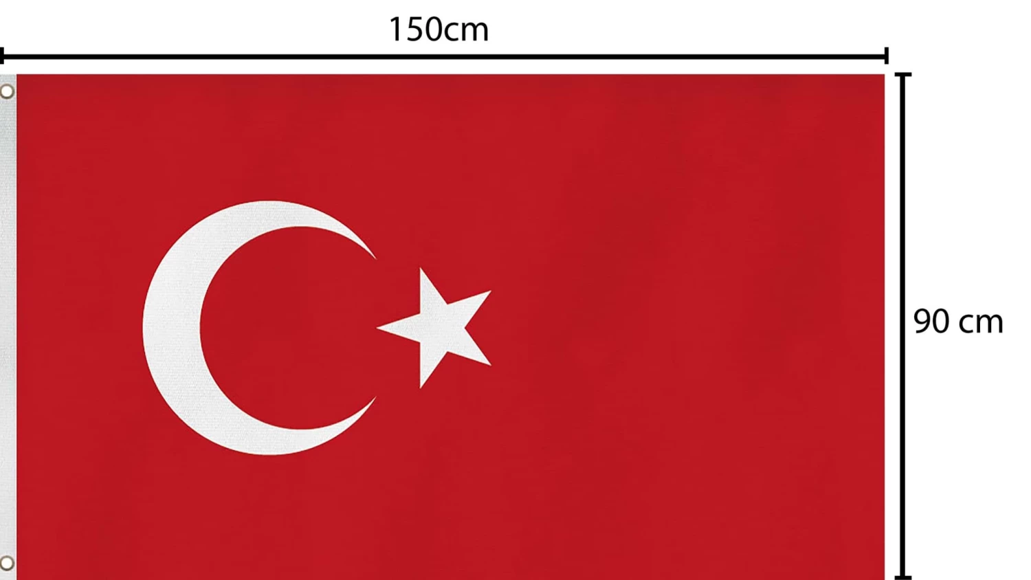 Fahne Länderflagge 90 Cm X 150 Cm Türkei 5 Fahne Länderflagge 90 Cm X 150 Cm Türkei – Bild 3