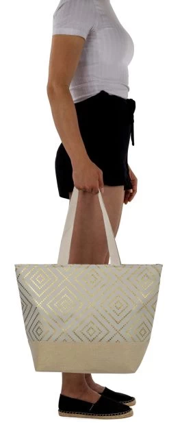 Große Strandtasche „Nika“ Weiß -Normani 146592