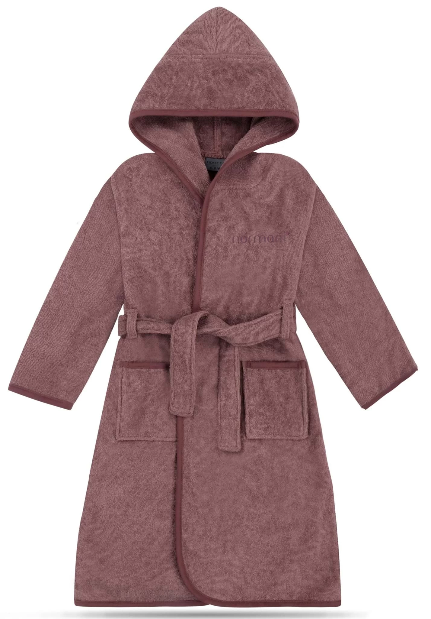 Kinder Bademantel Aus Bio-Baumwolle „Ljubljana“ Rosa 3 Kinder Bademantel Aus Bio-Baumwolle „Ljubljana“ Rosa