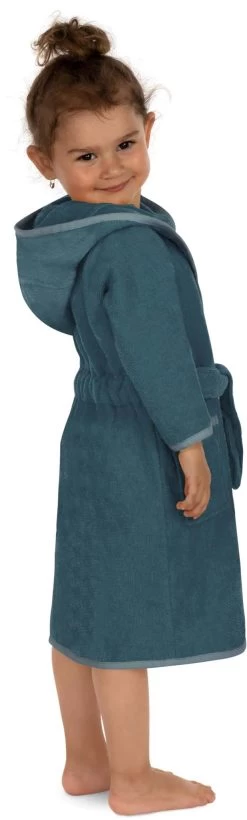 Kinder Bademantel Aus Bio-Baumwolle „Ljubljana“ Petrol -Normani 148718
