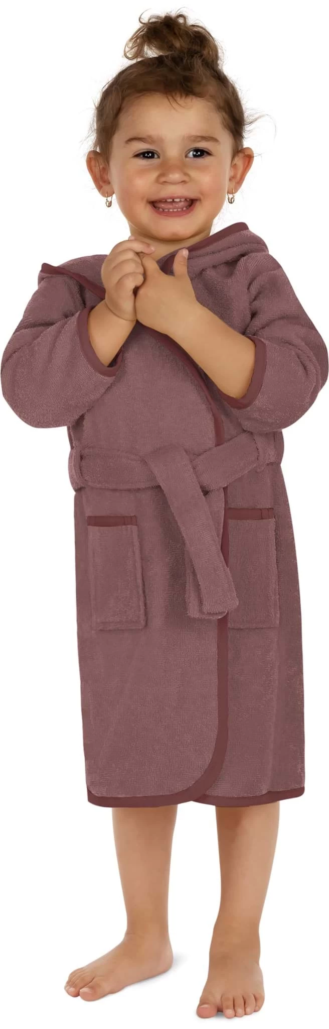 Kinder Bademantel Aus Bio-Baumwolle „Ljubljana“ Rosa 5 Kinder Bademantel Aus Bio-Baumwolle „Ljubljana“ Rosa – Bild 3