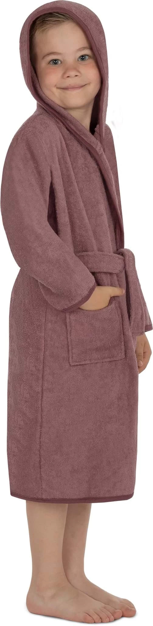 Kinder Bademantel Aus Bio-Baumwolle „Ljubljana“ Rosa 8 Kinder Bademantel Aus Bio-Baumwolle „Ljubljana“ Rosa – Bild 6