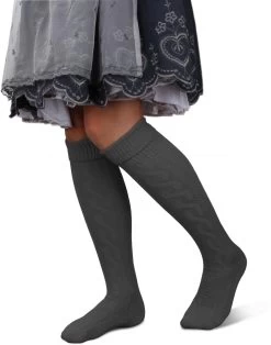 Trachten-Kniestrümpfe Anthrazit -Normani 148799