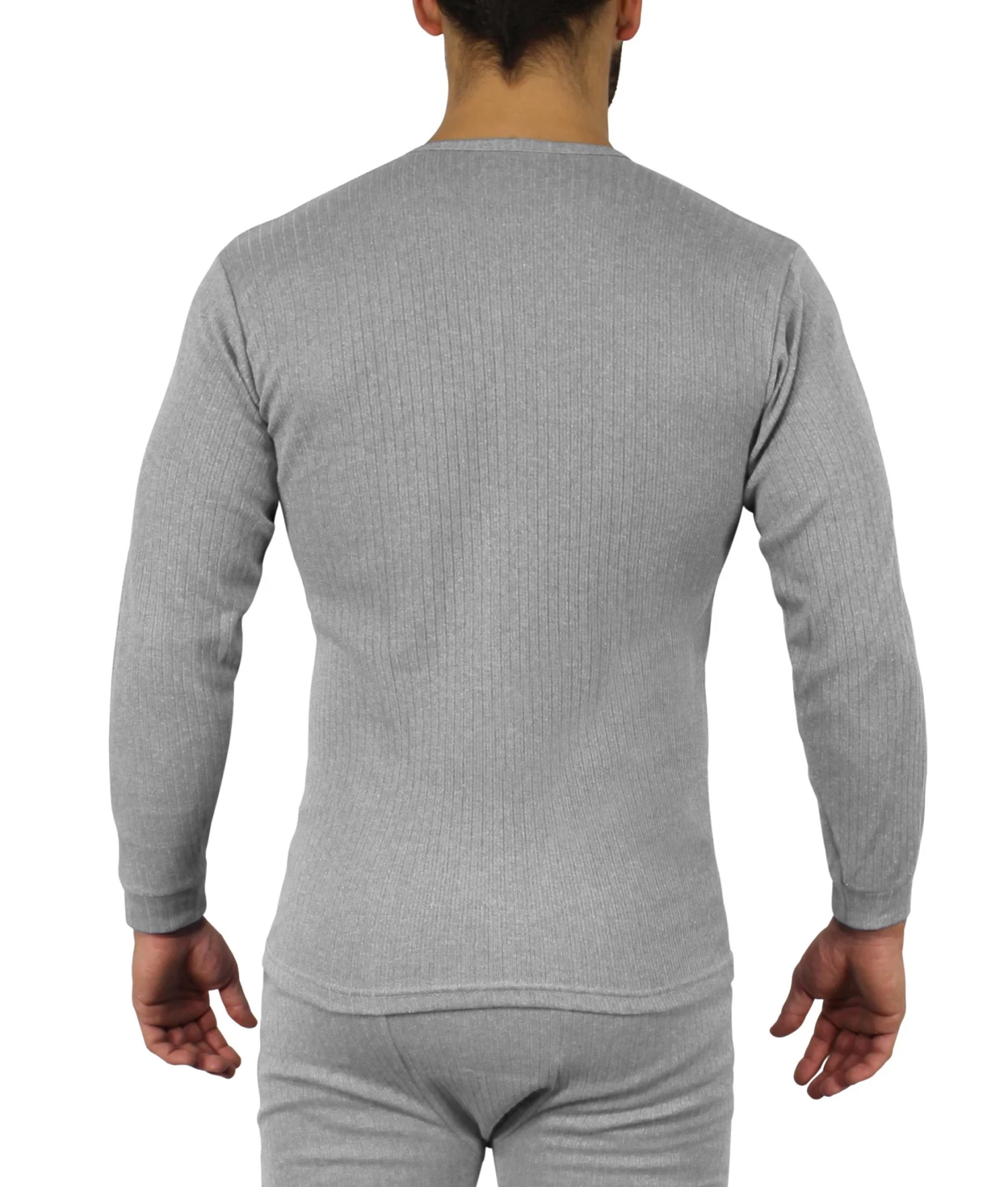 Herren Thermo-Unterhemd Grau 5 Herren Thermo-Unterhemd Grau – Bild 3