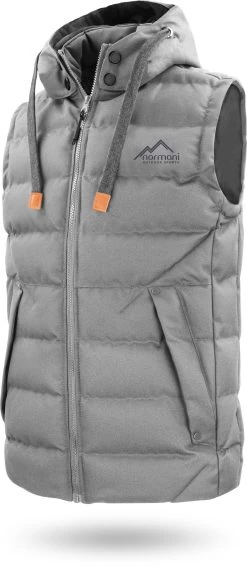 Herren Winter-Steppweste „Yuquot“ Grau -Normani 150726