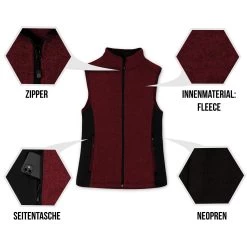 Damen Strickweste „Kashechewan“ Rot -Normani 150752