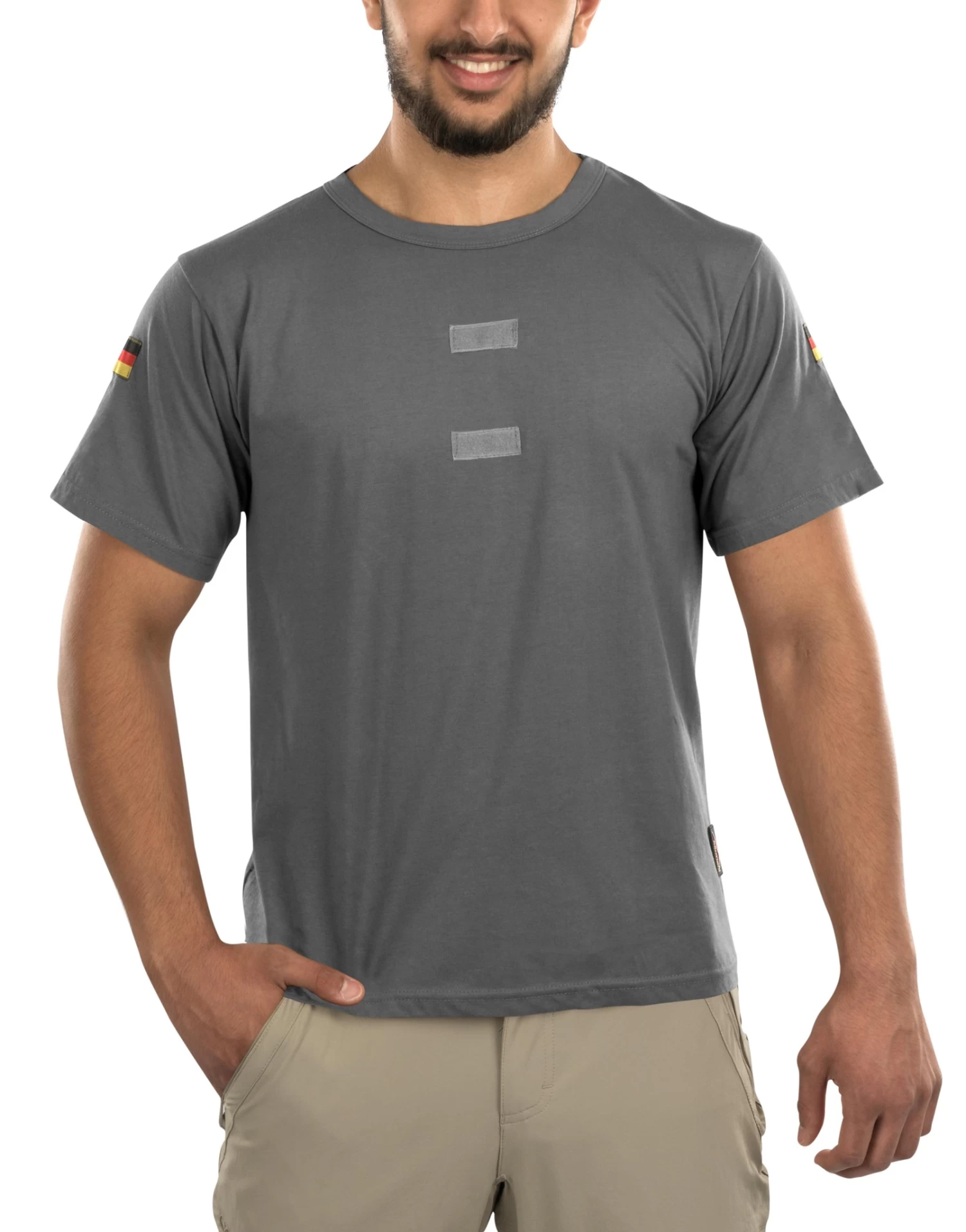 Herren Tactical T-Shirt „Tropen“ Grau 4 Herren Tactical T-Shirt „Tropen“ Grau – Bild 2