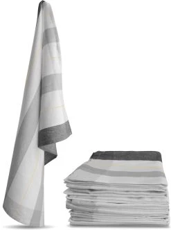 10 Stück Geschirrtücher New Design Grau