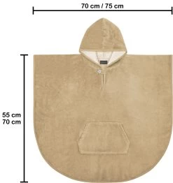 Kinder Badeponcho Weich „Melilla“ Beige -Normani 152166