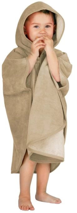 Kinder Badeponcho Weich „Melilla“ Beige -Normani 152178