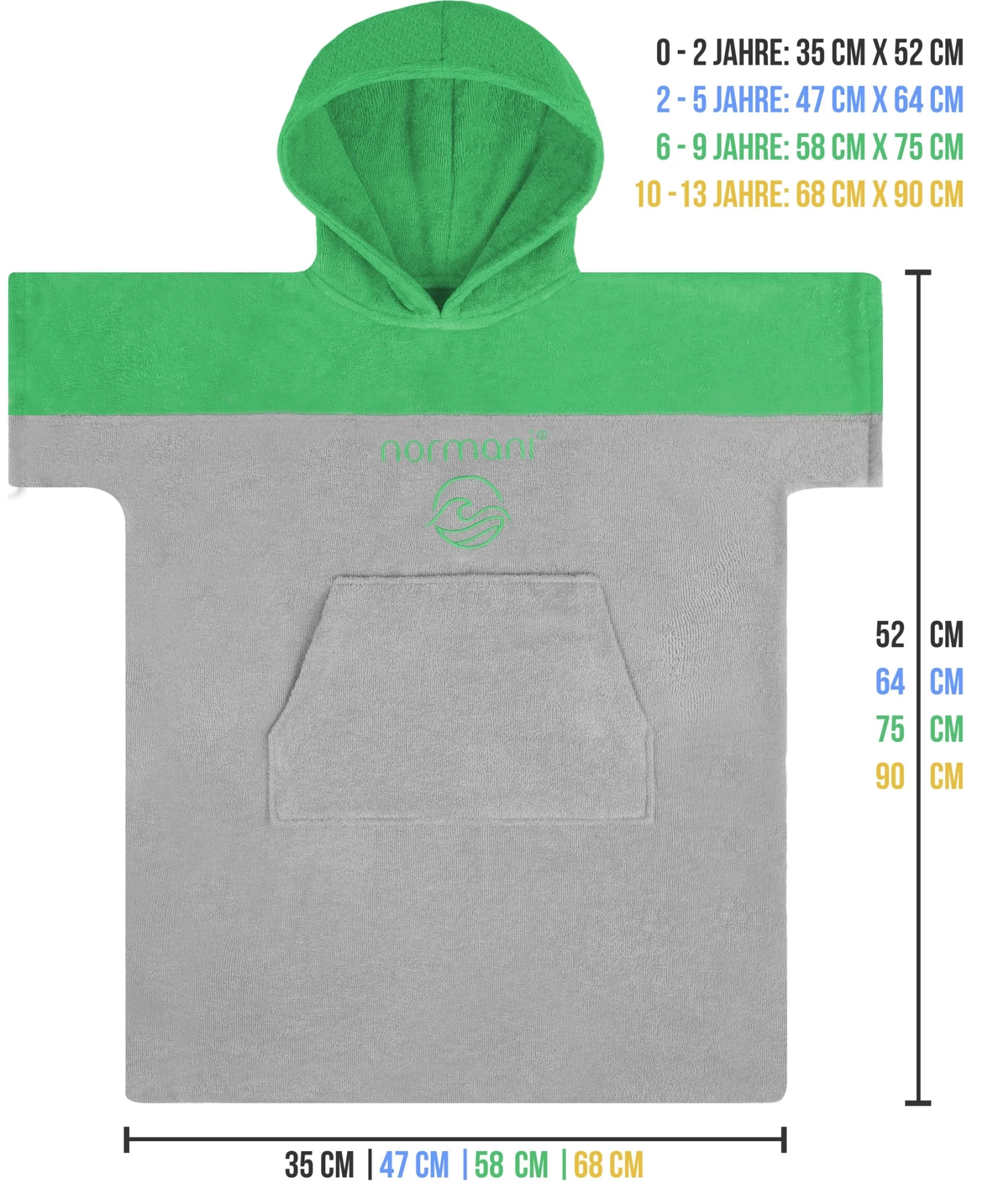 Kinder Badeponcho „Puwai“ Grün 11 Kinder Badeponcho „Puwai“ Grün – Bild 9