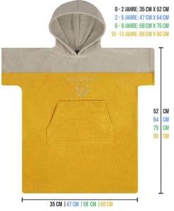 Kinder Badeponcho „Puwai“ Gelb 19 Kinder Badeponcho „Puwai“ Gelb -Normani 152319