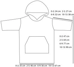 Kinder Langarm Poncho „Pichilemu“ Pink -Normani 152332 1