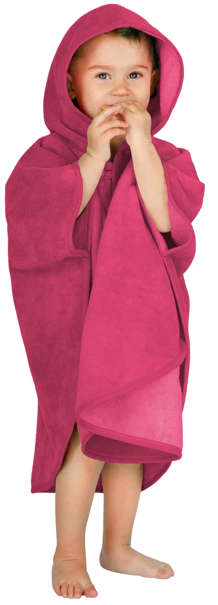 Kinder Badeponcho Weich „Melilla“ Pink 5 Kinder Badeponcho Weich „Melilla“ Pink – Bild 3