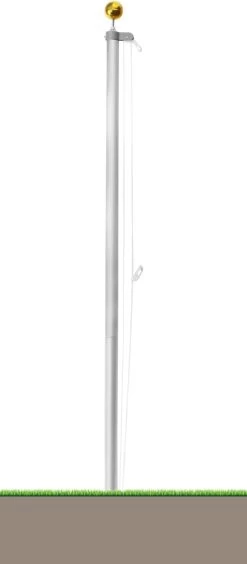 Fahnenmast 6,80 M Silber