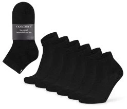 6 Paar Kurzschaft Gesundheitssocken Mit Komfortbund Schwarz