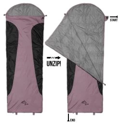 Ultralight-Schlafsack „Runty“ (RV Links) Rosa/Schwarz -Normani 152942 1