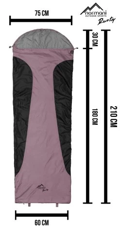 Ultralight-Schlafsack „Runty“ (RV Links) Rosa/Schwarz -Normani 152943
