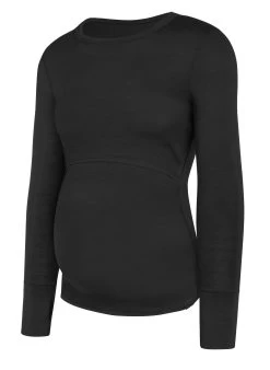 Merino Umstands-Langarm-Shirt „Cambria“ Anthrazit -Normani 153245