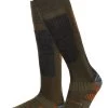 2 Bequeme Merino Trekking Kniestrümpfe Mit Frotteesohle Oliv -Normani 158250