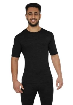 Herren Merino T-Shirt „Darwin“ Schwarz -Normani 160320