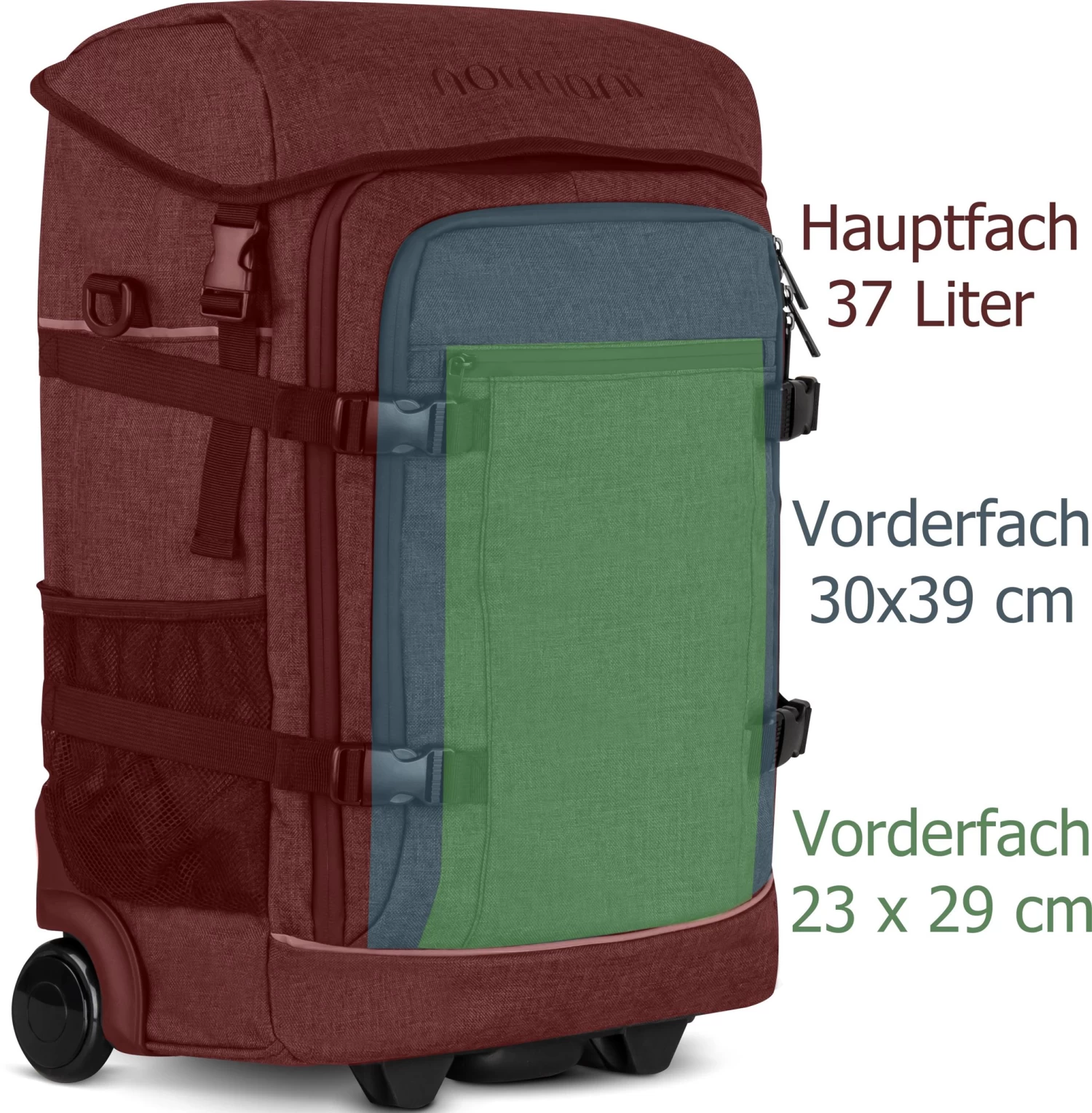 Rucksack-Trolley Handgepäck „Nara“ Anthrazit 9 Rucksack-Trolley Handgepäck „Nara“ Anthrazit – Bild 7