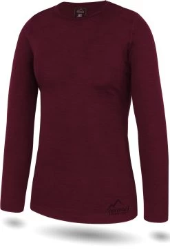 Damen Merino Langarm-Shirt „Mandurah“ Rot -Normani 163360