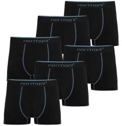 6 Herren Baumwoll-Boxershorts Hellblau