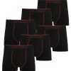 6 Herren Baumwoll-Boxershorts Rot -Normani 163812