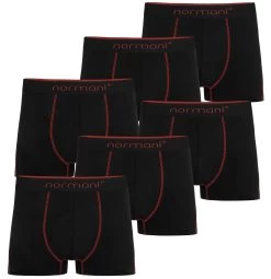 6 Herren Baumwoll-Boxershorts Rot