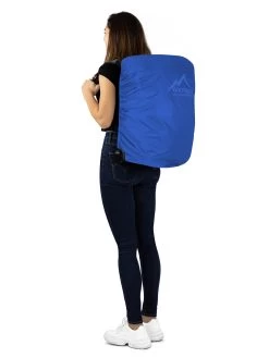Rucksack Mit Trolleyfunktion 37 L Und Regenüberzug Blau -Normani 163942