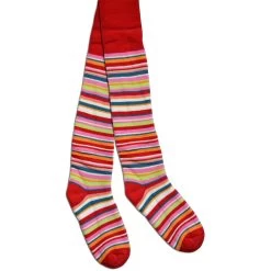 Kinder-Ringel-Thermostrumpfhose Rot